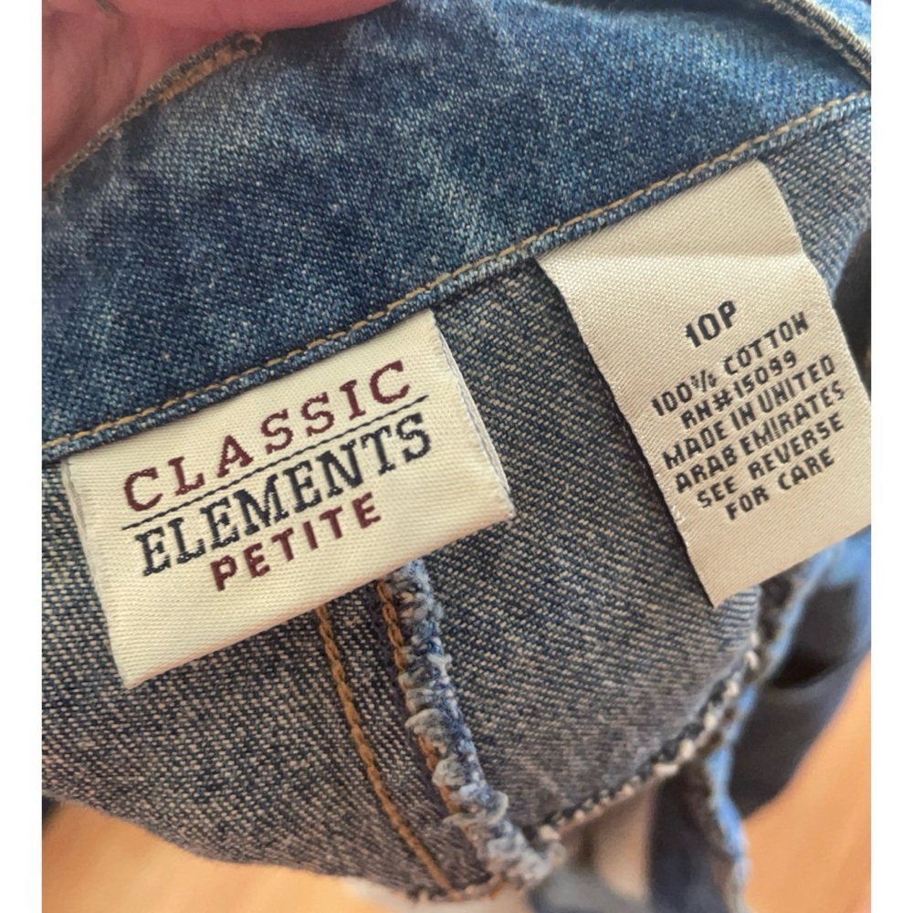 Classic Elements Blue Button-Front Midi Skirt - image 3